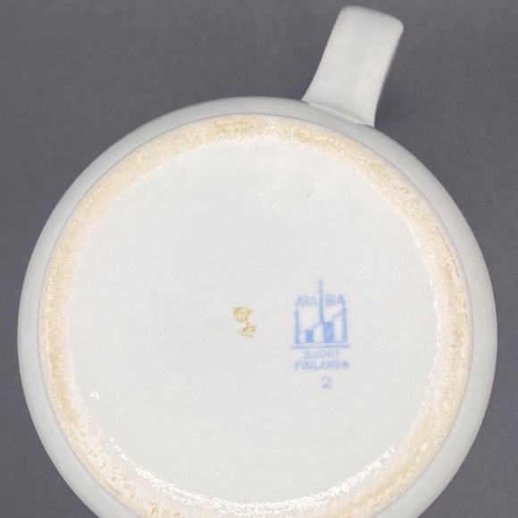 VTG '30s Ceramic Jug; grey,blue,gold with sailboat by Arabia of Finland RARE - Picture 3 of 4